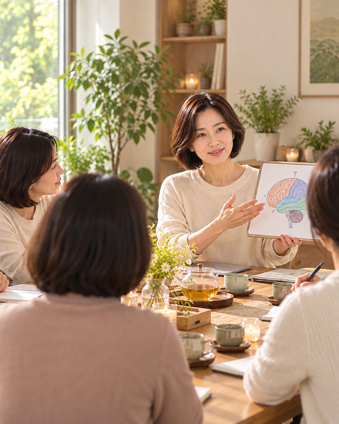 뇌과학을 쉬운 말로 설명하는 모습